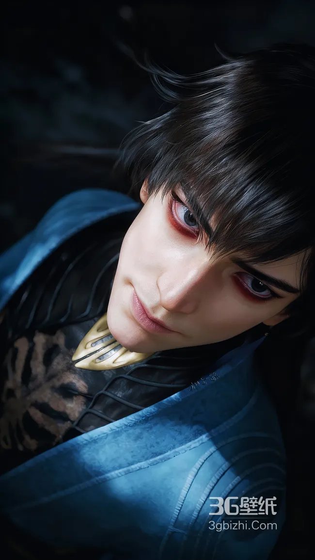 国漫写实帅哥·玄骨上人·暗黑冷峻风 血色眼妆气场拉满 热门国漫角色壁纸1