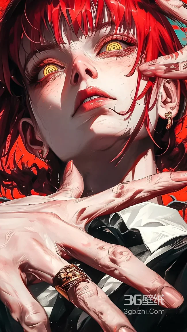 玛奇玛·螺旋黄瞳 暗黑系高热度手机壁纸款1