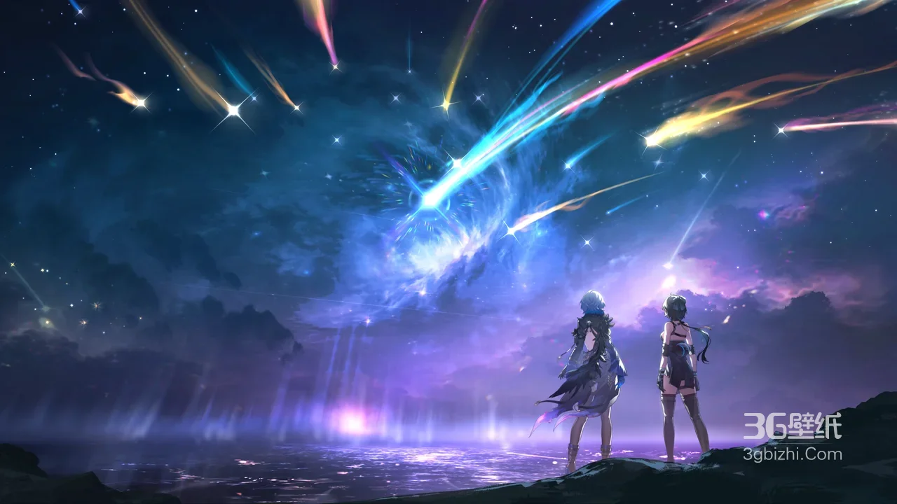 星穹铁道角色·星空流星海面 唯美宽屏电脑壁纸1