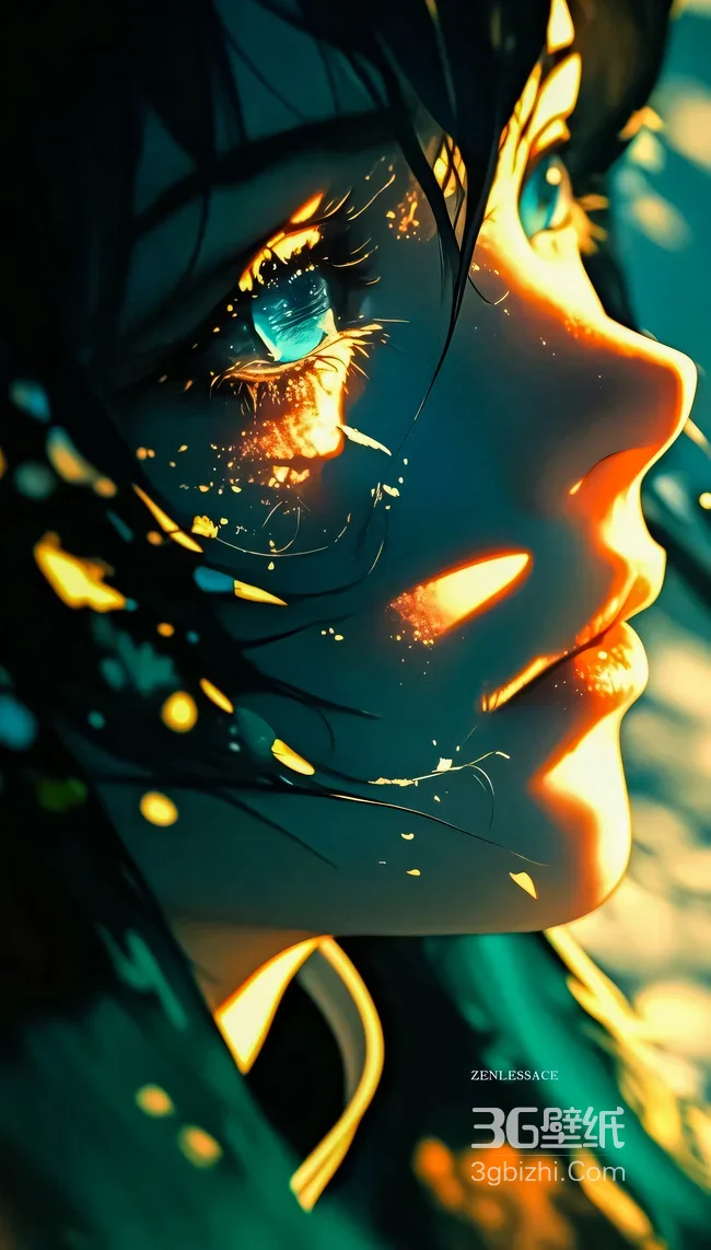 光影特效少女·赛博炫光风 壁纸（ZENLESSACE风格）1