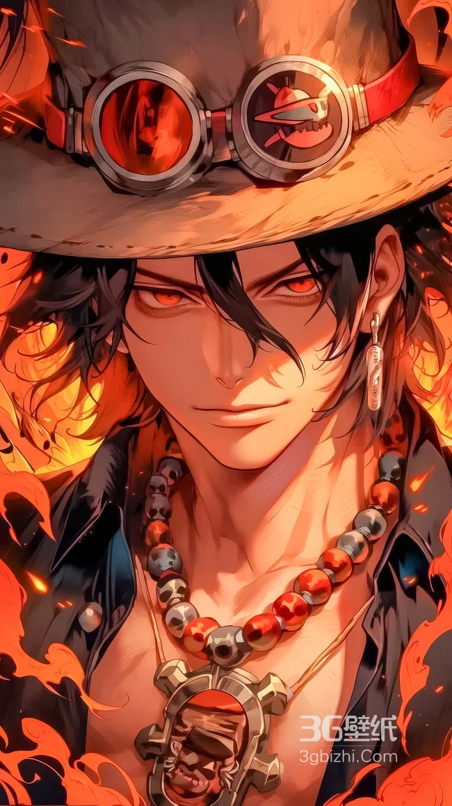 波特卡斯·D·艾斯·火焰燃情 写实动漫风 航海王热血壁纸1