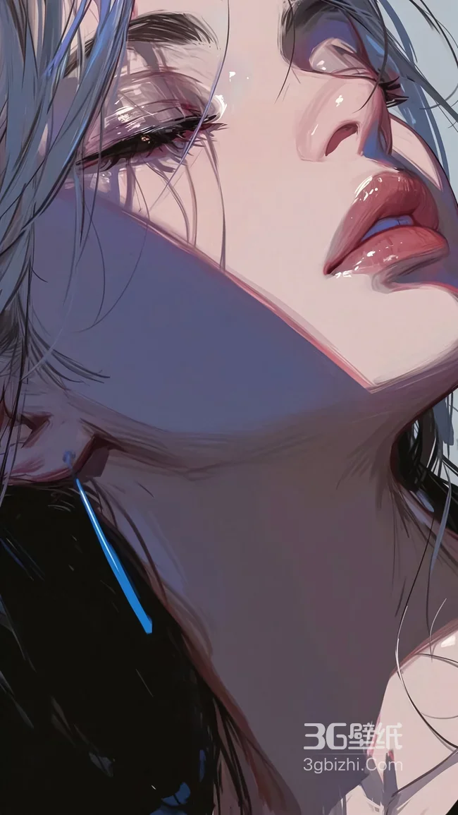 手绘美女·唯美写实光影 艺术感手机壁纸1