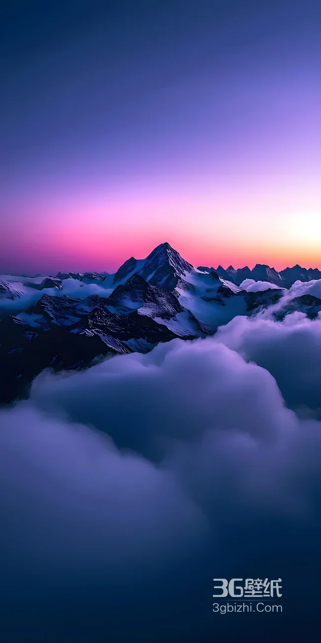 雪山云海日出·唯美梦幻自然风景壁纸1