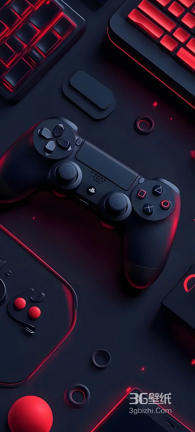 PlayStation游戏手柄·暗黑科技风 电竞外设主题手机壁纸（高热度电竞壁纸）1