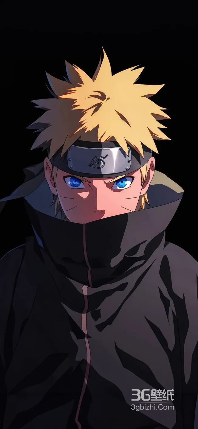 漩涡鸣人·蓝瞳燃眸 暗黑风火影忍者高燃动漫壁纸1