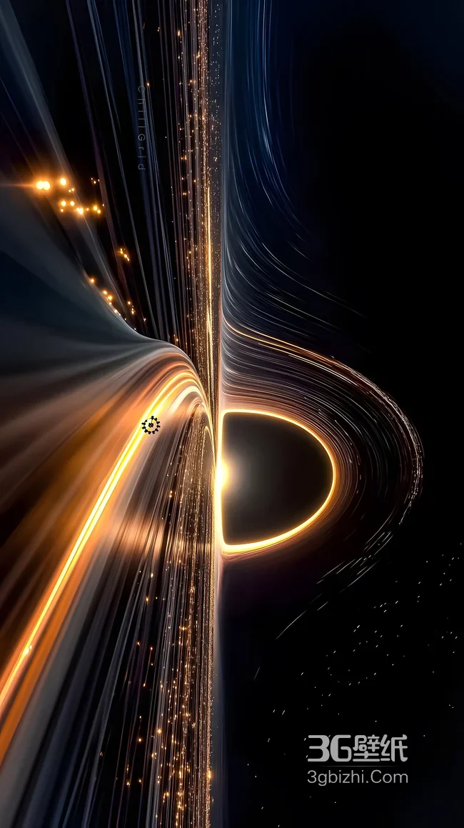 时空扭曲·光带漩涡 科幻炫酷风 高热度科幻手机壁纸1