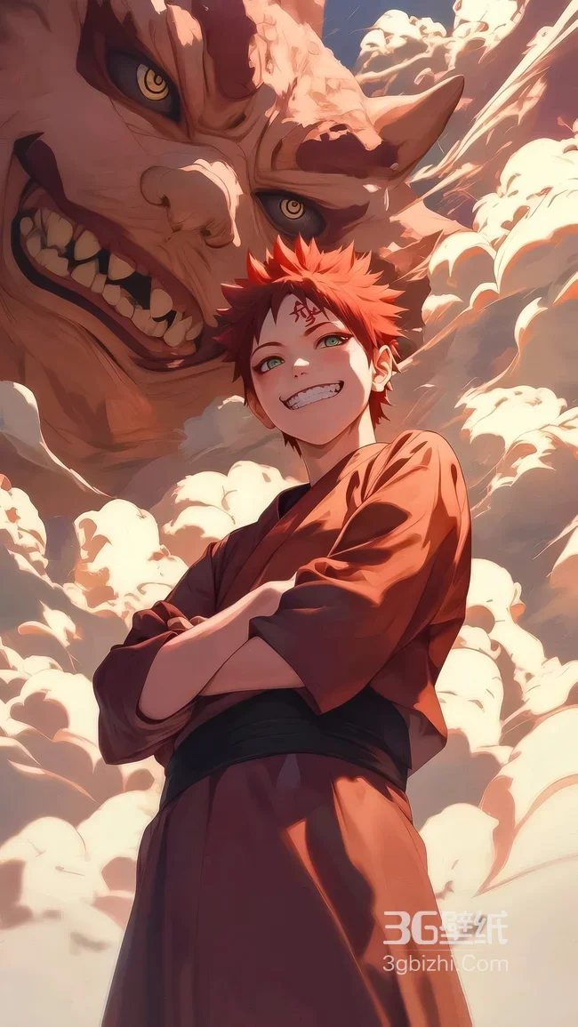 我爱罗·守鹤相伴 火影忍者动漫风高人气动漫角色壁纸1