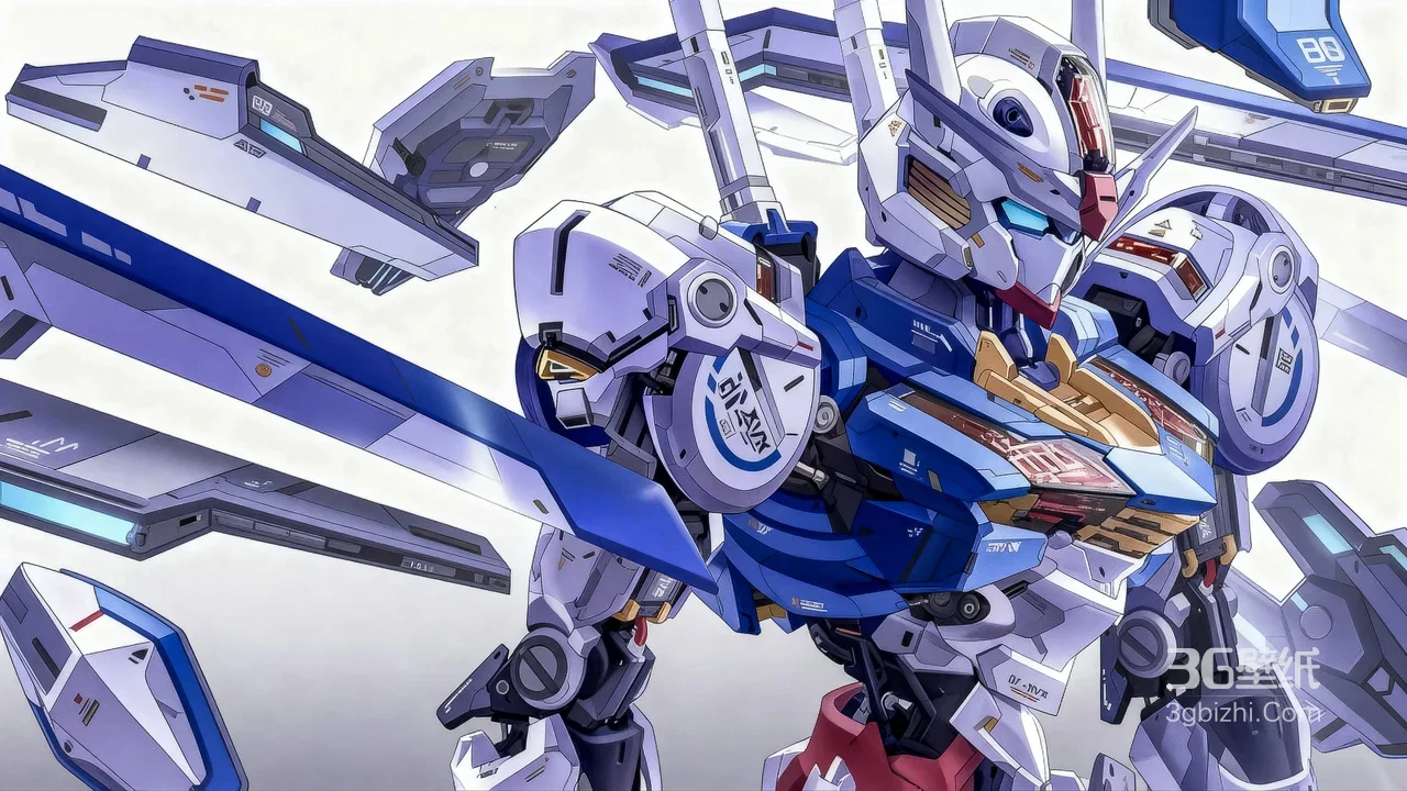 高达F91·蓝白科幻机甲 二次元机动战士壁纸1