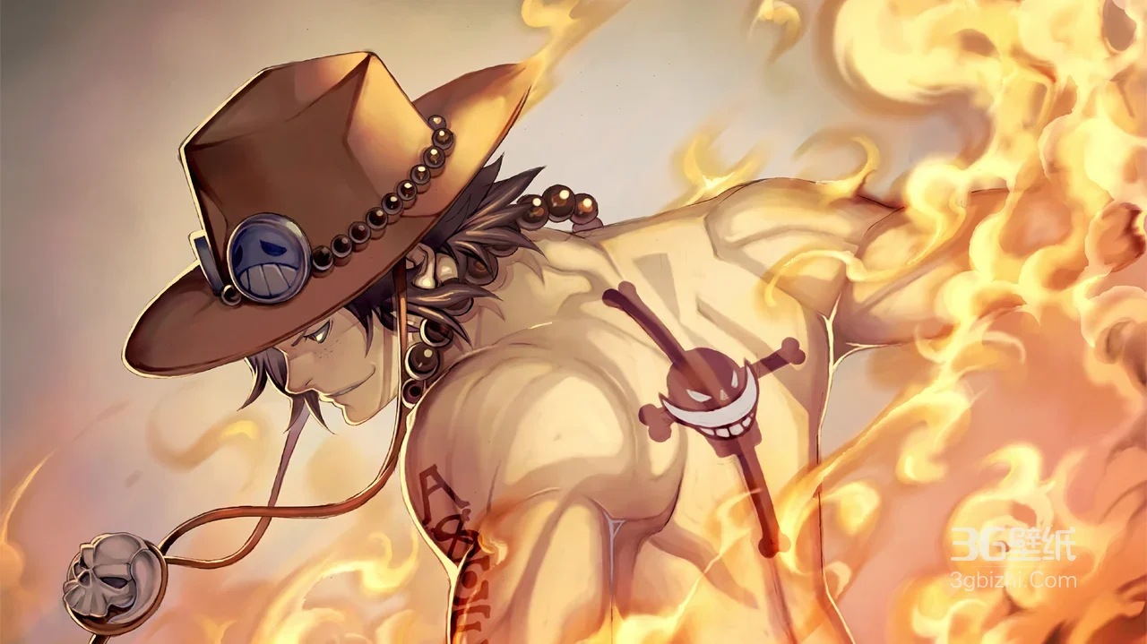 艾斯·火焰燃身 二次元航海王热血壁纸1