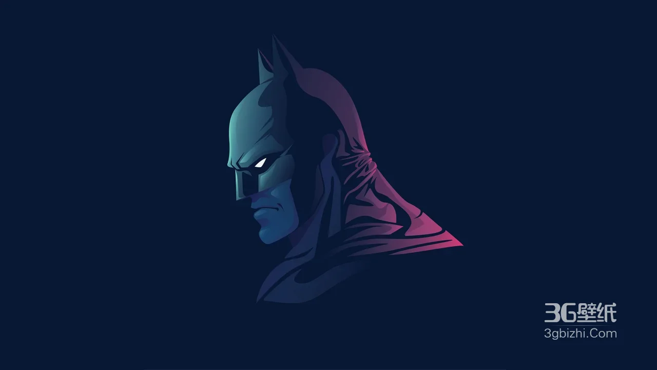 蝙蝠侠·暗黑霓虹风 DC蝙蝠侠IP高人气宽屏车机壁纸1