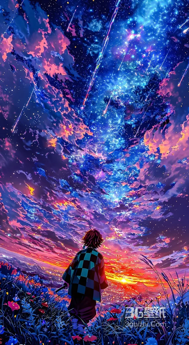 炭治郎·执刃望星 鬼灭之刃唯美梦幻星空壁纸（高人气动漫壁纸）1