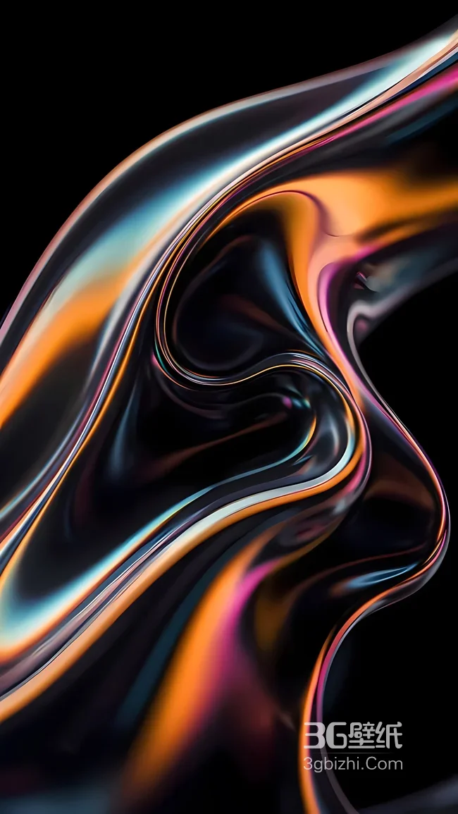 流体波纹·炫彩科技风 高质感抽象艺术壁纸1