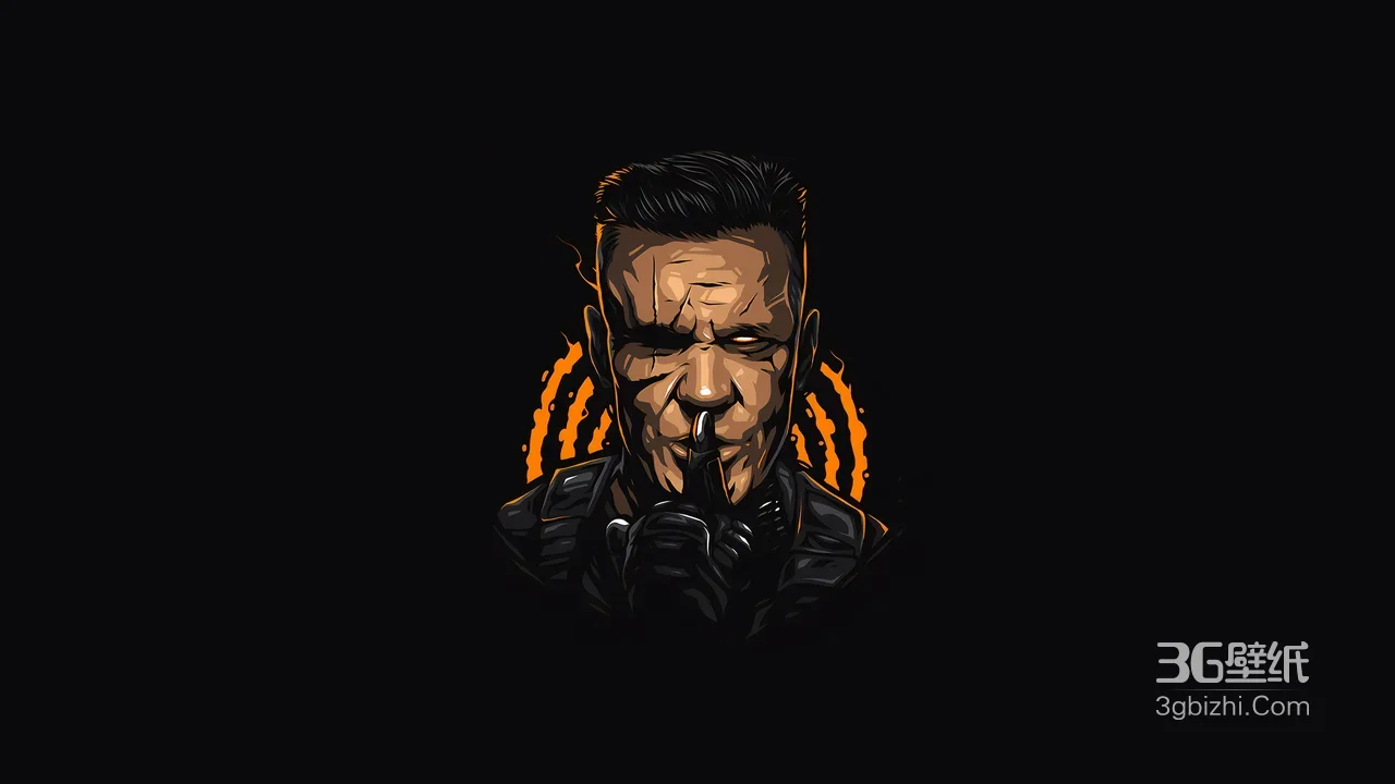 电索·噤声手势 暗黑赛博风 影视角色宽屏电脑壁纸1