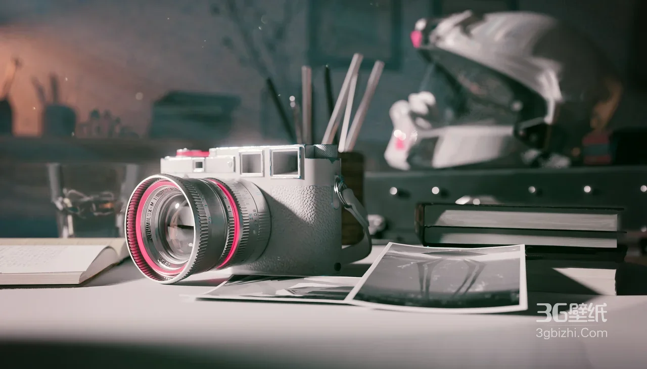 复古相机与照片 写实文艺风 摄影主题电脑壁纸1
