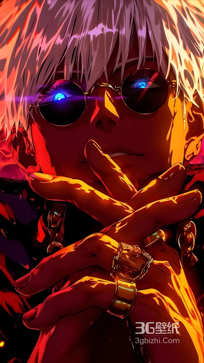五条悟·墨镜蓝光眼 二次元炫酷风 咒术回战动漫壁纸（高人气动漫角色壁纸）1