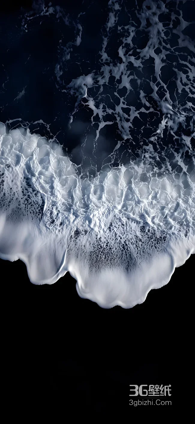 海浪拍岸·暗黑写实风 高质感海浪主题壁纸1