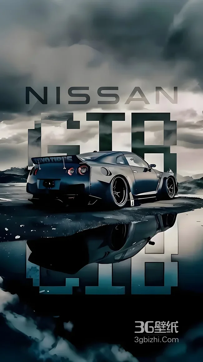 日产GTR跑车·暗黑酷飒风·超跑热血手机壁纸1