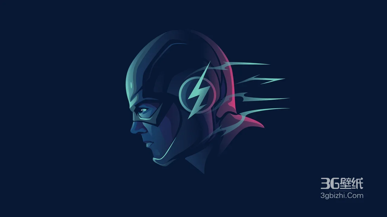 闪电侠·神速力环绕 暗黑霓虹风 DC高质感英雄壁纸1