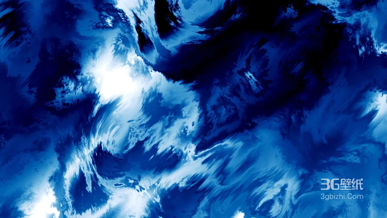 蓝色流体漩涡·梦幻抽象风 热门电脑壁纸参考1