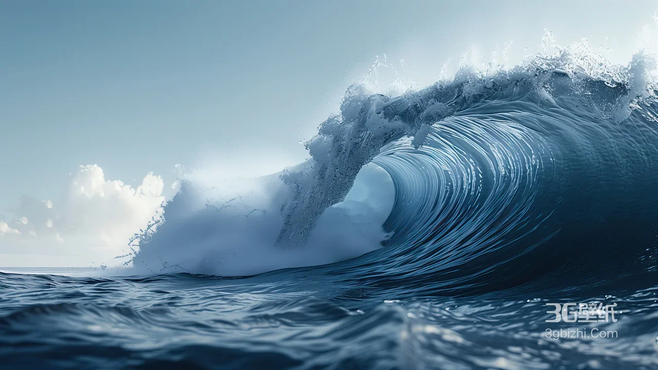 深海巨浪·写实唯美宽屏电脑桌面壁纸1