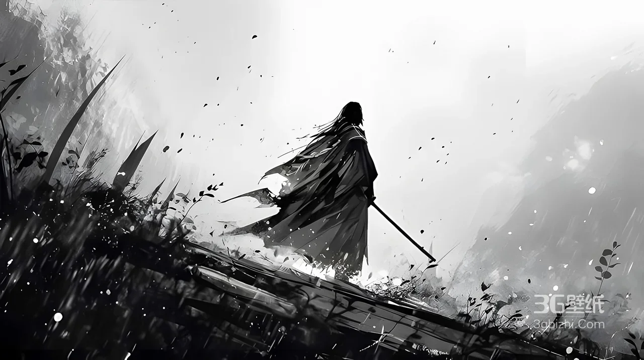 古风剑客·水墨国风意境 原创插画电脑壁纸精选1