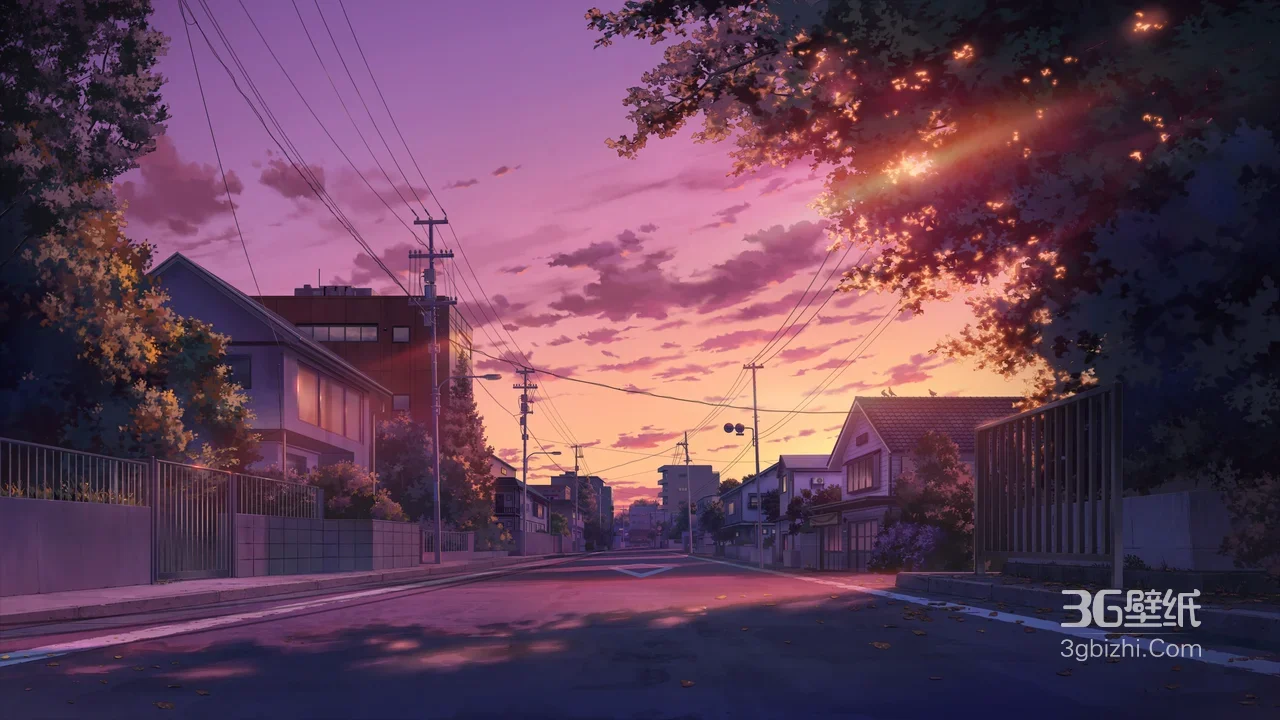 日式黄昏街道·唯美二次元动漫场景 高质感动漫壁纸1