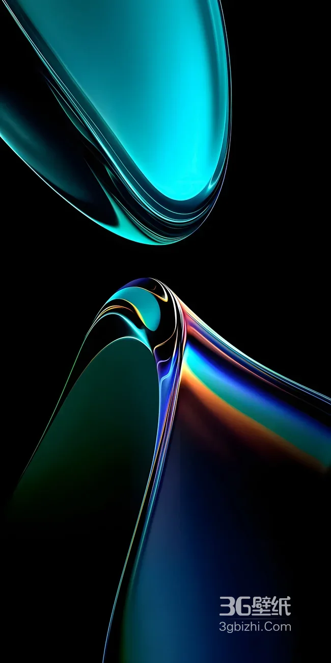 炫彩流体曲面·科技感抽象风 超火渐变光影手机壁纸1