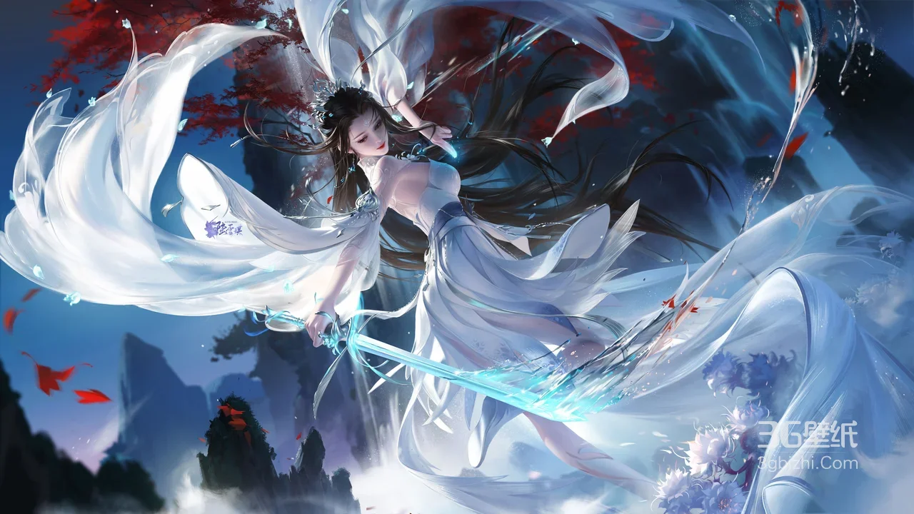 白衣剑仙·冰剑出鞘 国风唯美游戏宽屏壁纸1