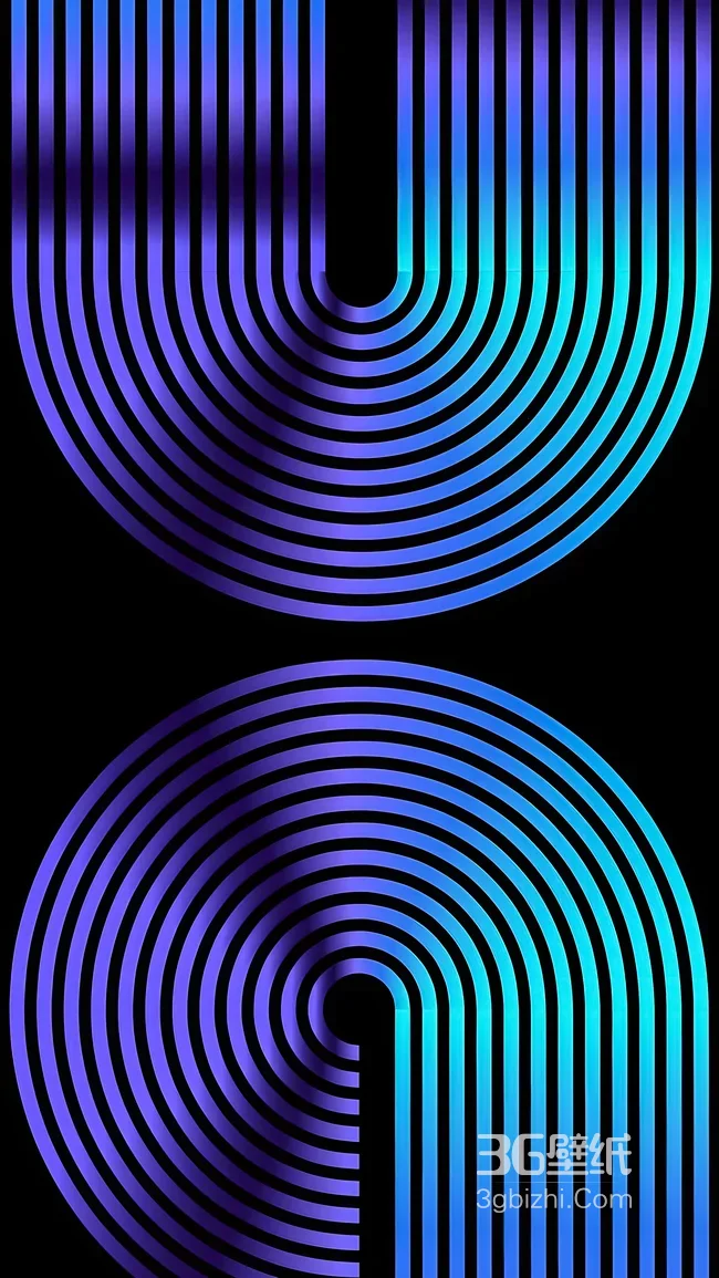 科技感渐变几何圆环·超炫抽象线条手机壁纸1