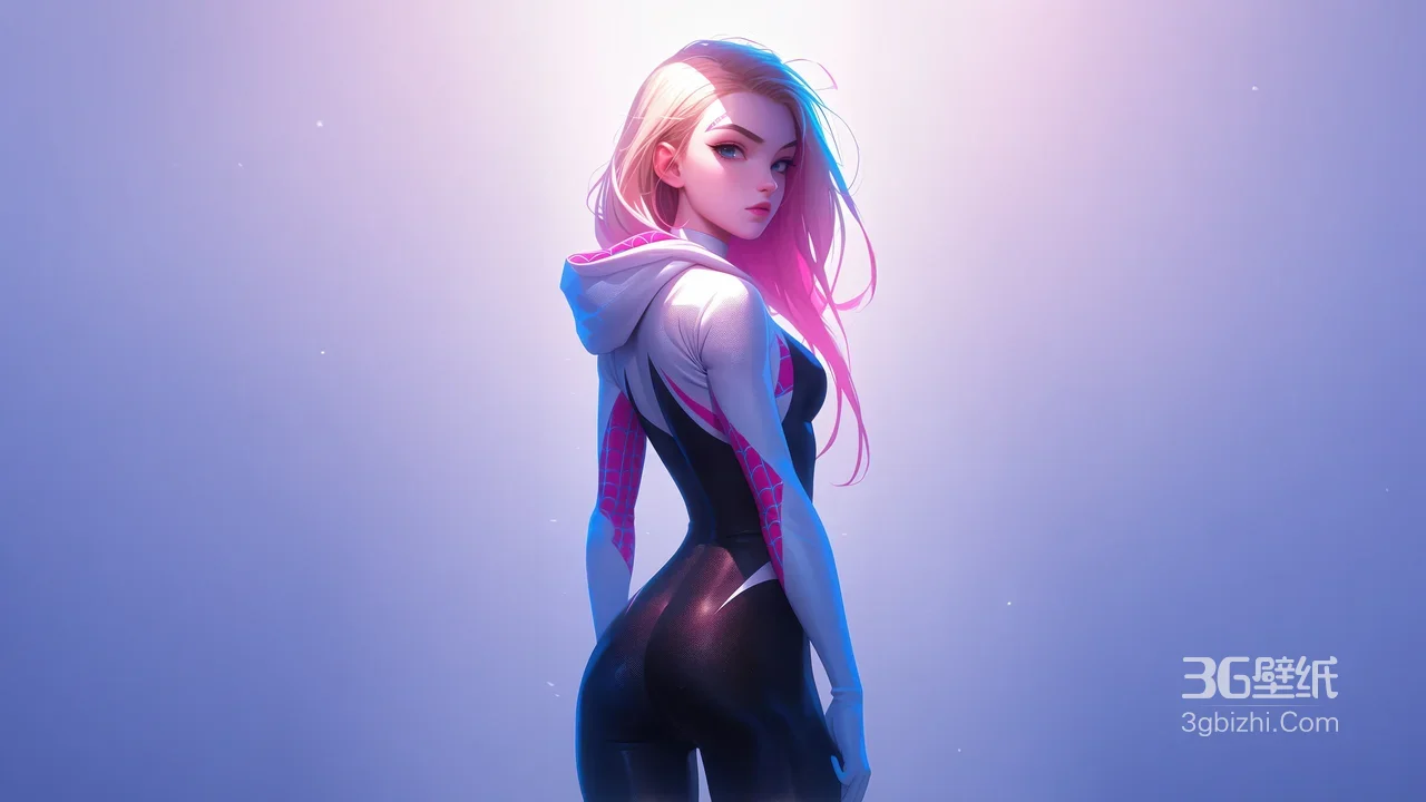 格温·史黛西·蜘蛛战衣 唯美二次元动漫 宽屏电脑壁纸1