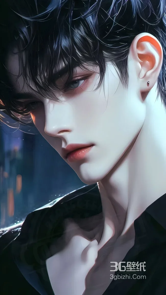 暗黑写实风俊美帅哥 高质感男生手机壁纸1