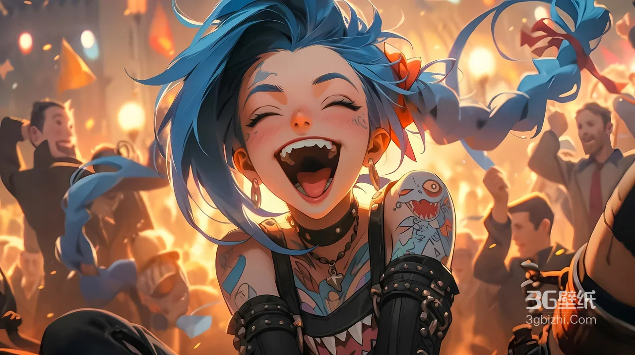 金克丝·狂欢乐章 英雄联盟二次元动漫风电脑壁纸热门款1
