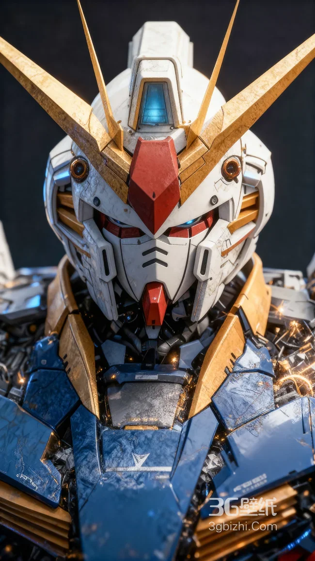 高达·写实机械风（机动战士高达）机甲头部特写 硬核机甲壁纸1