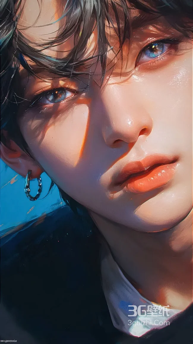 帅气少年·写实油画风 高质感手机壁纸1