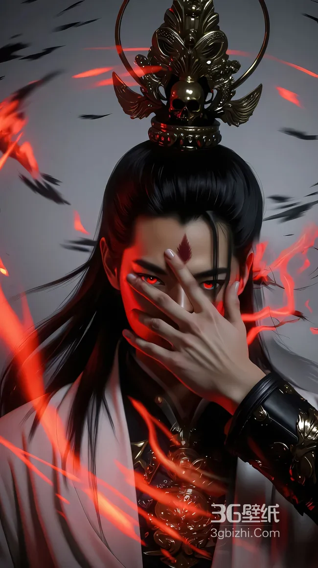 黑悟空神话·二郎显圣真君·血纹红瞳焰影绕 暗黑国风玄幻壁纸1