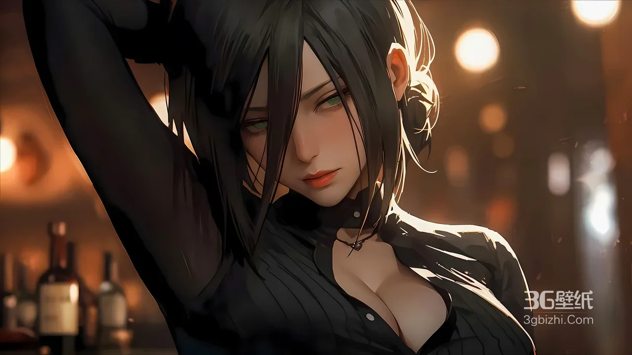 蒂法·酒吧性感穿搭 写实二次元游戏风电脑壁纸1