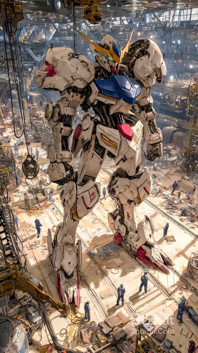 巴巴托斯高达·机械战甲 写实工厂风 机甲竖屏壁纸精选1