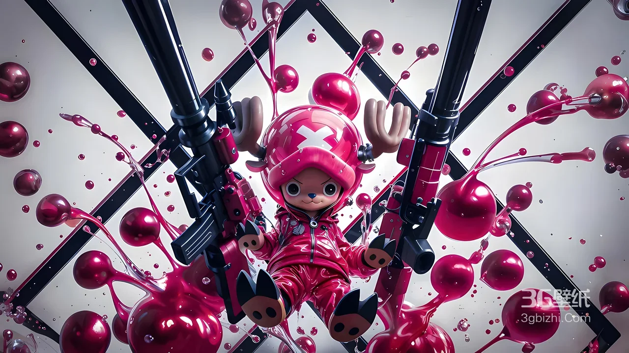 托尼托尼·乔巴·红装枪械潮流风·海贼王电脑壁纸1