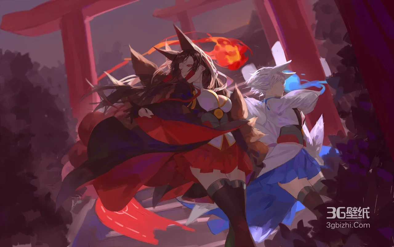 东方Project同人·兽耳少女战斗风宽屏电脑壁纸 二次元战斗风电脑壁纸1