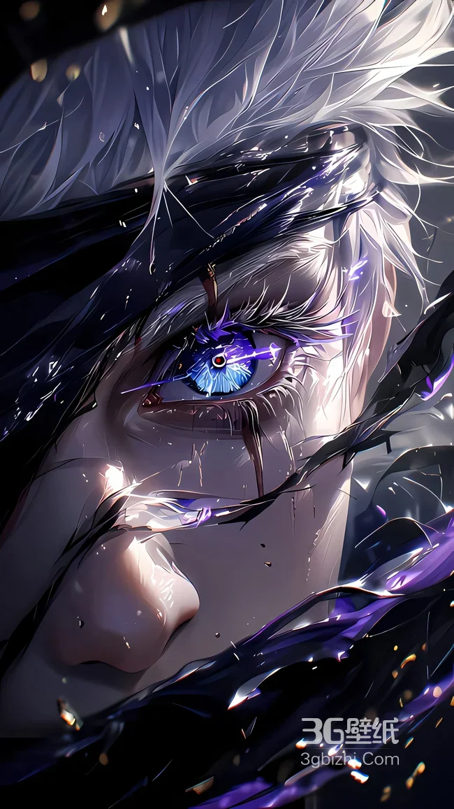 五条悟·六眼觉醒 暗黑炫酷咒术回战竖屏壁纸1