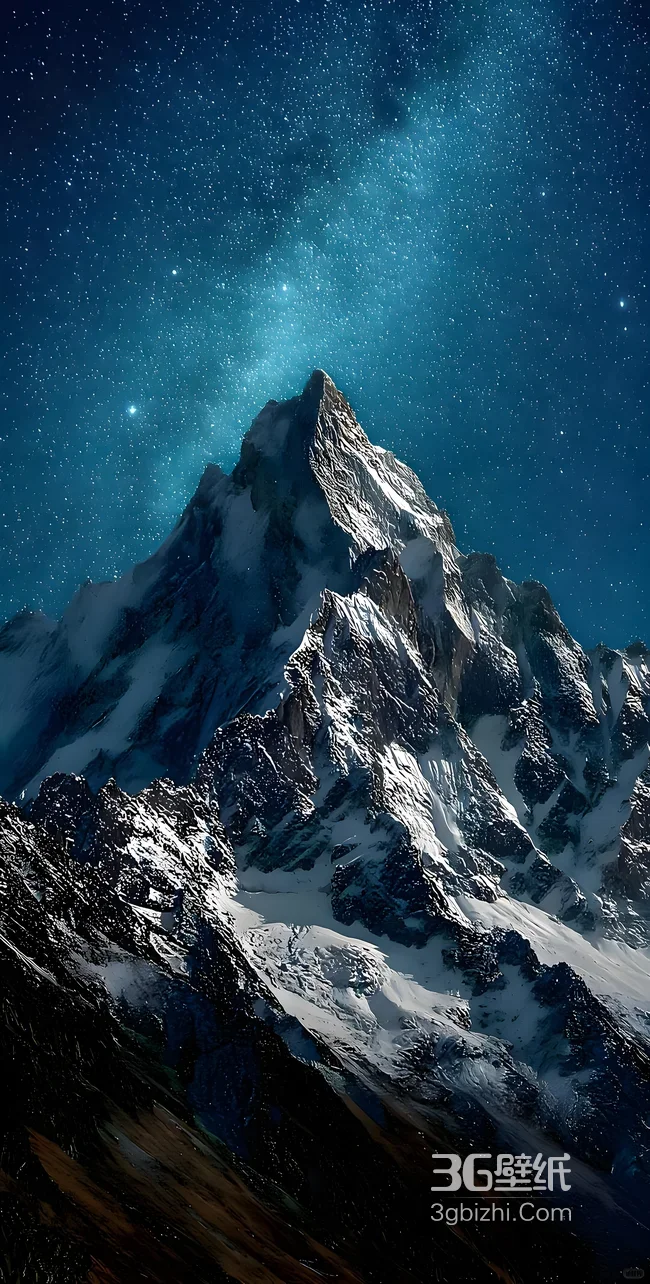 星空雪峰·唯美写实风 超高清自然景观壁纸1
