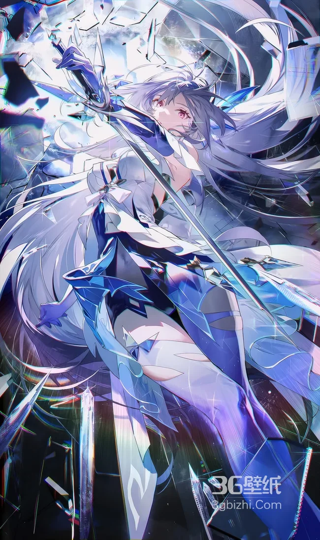 琪亚娜·剑破晶界 二次元炫光风 高画质战斗壁纸1