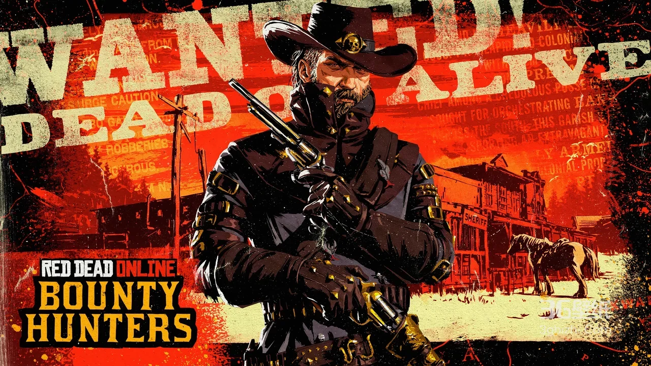 《荒野大镖客Online》赏金猎人·双枪牛仔 西部复古宽屏游戏壁纸1