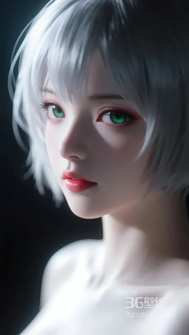 灵笼银发少女·白月魁·写实唯美CG 清冷氛围感竖屏壁纸1