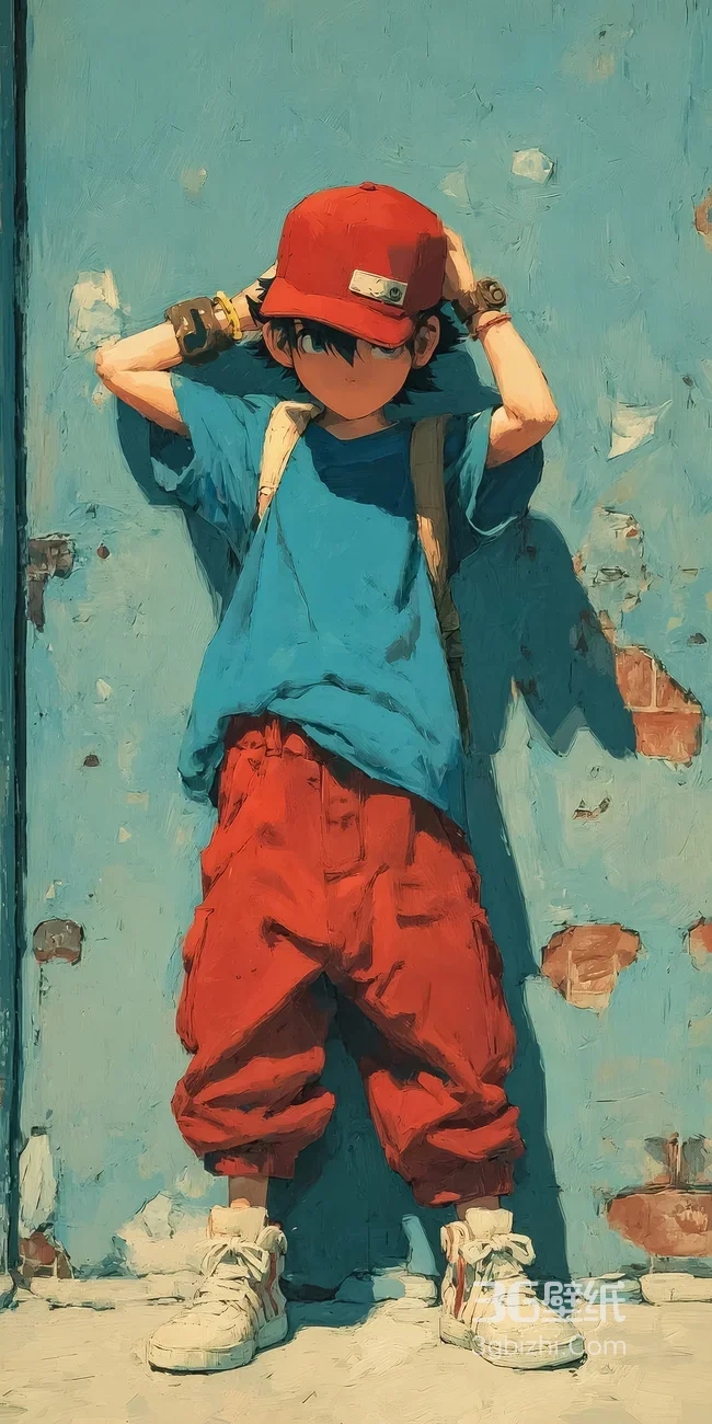 宝可梦小智·油画风 街头潮酷手机壁纸1