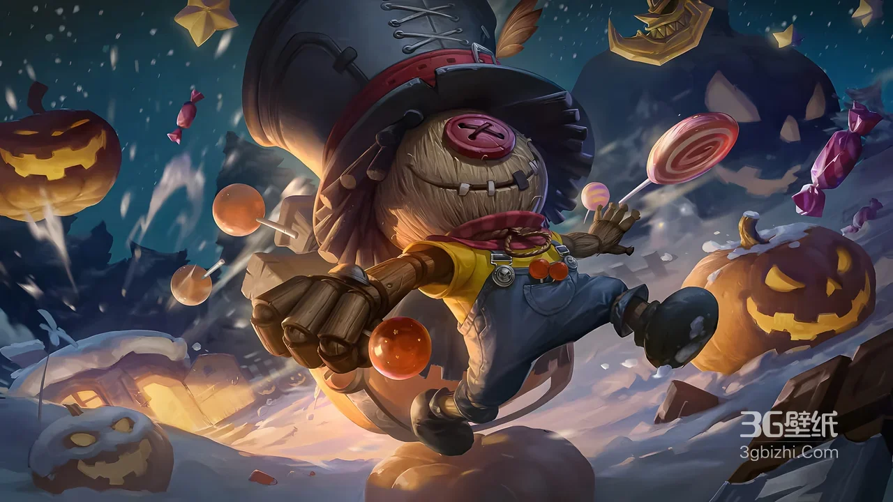 阿木木·糖果南瓜派对 英雄联盟奇幻电脑壁纸1