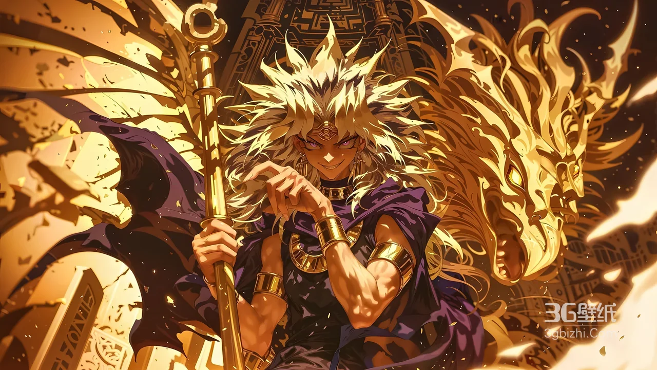 马利克·伊修达尔（黑暗） 二次元奇幻风 游戏王电脑壁纸1