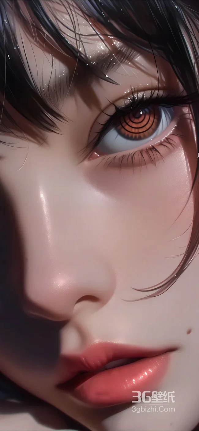 二次元写实少女眼眸特写 唯美拟真风手机壁纸精选1