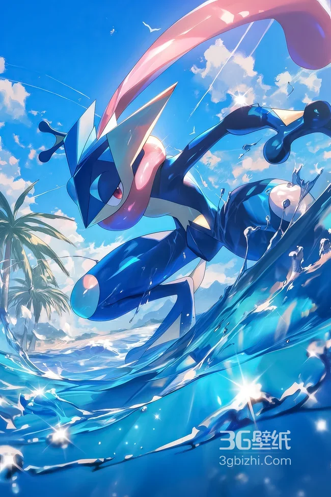 甲贺忍蛙·水浪疾驰 二次元宝可梦游戏壁纸1