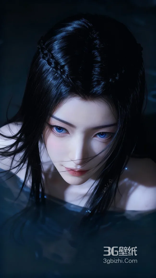 国漫凡人修仙传人物元瑶黑发编发·水中清冷国风 高人气古风手机壁纸1